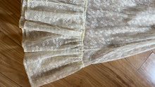 Load image into Gallery viewer, Ethereal Homemade 1970’s Vintage Sheer Ivory Lace Gunne Dress
