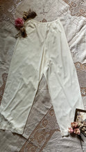 Load image into Gallery viewer, Pretty 1970’s vintage ivory nylon pajama Pants Bottoms
