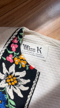Load image into Gallery viewer, Darling 1960’s Vintage Waffle and Embroidery Shift by Miss K from Alfred Shaheen
