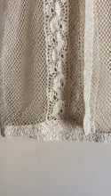 Load image into Gallery viewer, Handmade Vintage Ivory Fishnet and Crochet Vest
