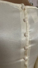 Load image into Gallery viewer, 1970’s vintage Butter Cream Satin Gunne Sax Button Back Blouse
