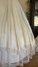 Load image into Gallery viewer, Sweetheart 1980’s Vintage White Satin and White Lace Dream Dress
