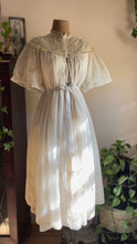 Load image into Gallery viewer, Femina of Paris New York 1950’s Vintage Embroidered Chiffon Peignoir Robe and Nightgown set
