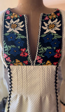Load image into Gallery viewer, Darling 1960’s Vintage Waffle and Embroidery Shift by Miss K from Alfred Shaheen
