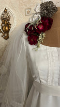Load image into Gallery viewer, Breathtaking 1970’s Vintage White Chiffon Bridal Gown Wedding Dress by Lorrie Deb of San Francisco

