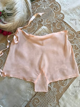 Load image into Gallery viewer, 1930’s 1940’s Vintage Pink Nylon Bow and Floral Embroidered Tap Panties
