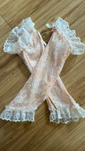 Load image into Gallery viewer, Fairytale 1980’s Vintage Pink Satin and White Lace Dream Dress with Armlets

