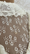 Load image into Gallery viewer, Ethereal Homemade 1970’s Vintage Sheer Ivory Lace Gunne Dress
