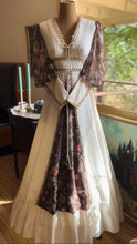 Load image into Gallery viewer, Gorgeous 1960’s Vintage Floral Lace Print Medieval Dress
