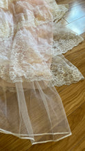 Load image into Gallery viewer, Divine 1980’s Vintage Pink Satin and Ivory Lace Gown with Huge Bow
