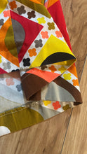 Load image into Gallery viewer, Homemade 1960’s Vintage Psychedelic Geometric Print Bell Sleeve Extreme Mini Dress
