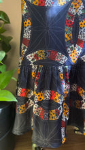 Load image into Gallery viewer, Amazing 1970’s Vintage Geometric Patchwork print Maxi Dress
