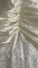 Load image into Gallery viewer, Perfect Cupcake 1970&#39;s Vintage Ivory Satin and White Lace Gown
