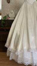 Load image into Gallery viewer, Sweetheart 1980’s Vintage White Satin and White Lace Dream Dress
