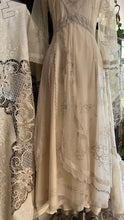 Load image into Gallery viewer, Old Stock 2000’s era Pearl Embroidered Net and Cotton Dress by Nataya
