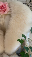 Load image into Gallery viewer, The Perfect 1960’s Vintage Creamy White Faux Fur and Shearling Coat
