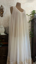 Load image into Gallery viewer, Beautiful 1970&#39;s vintage Ivory Cream Chiffon Nightgown by Intime of California
