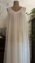 Load image into Gallery viewer, Beautiful 1970&#39;s vintage Ivory Cream Chiffon Nightgown by Intime of California
