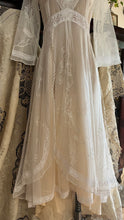 Load image into Gallery viewer, Old Stock 2000’s era Peaches and Cream Embroidered Net Cotton Dress by Nataya
