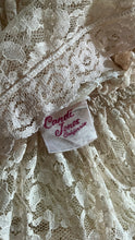 Load image into Gallery viewer, 1980’s Vintage Butter Cream Lace Off Shoulder Candi Jones Dress
