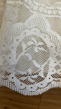 Load image into Gallery viewer, Incredible 1980’s Vintage White Satin and Tiered Lace Strapless Dream Dress
