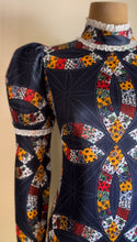 Load image into Gallery viewer, Amazing 1970’s Vintage Geometric Patchwork print Maxi Dress
