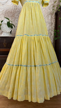 Load image into Gallery viewer, Handmade vintage Yellow Flocked Heart Wreath Voile Princess Dress

