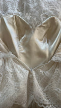 Load image into Gallery viewer, Stunning 1980’s Vintage White Satin and Tiered Lace Dream Dress
