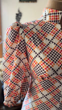 Load image into Gallery viewer, Handmade Vintage Houndstooth Plaid Print Maxi Dress
