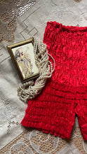 Load image into Gallery viewer, Darling 1970’s vintage red ruffle long leg bloomer panties Partners Please by Malco Modes
