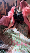Load image into Gallery viewer, 1970’s Vintage Pink Chiffon and Maribou Peignoir Set by Intime of California
