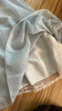 Load image into Gallery viewer, Teeny 1980's vintage Powder Blue Swiss Dot Chiffon Gunne Sax gown
