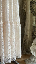Load image into Gallery viewer, 1980’s Vintage Butter Cream Lace Off Shoulder Candi Jones Dress
