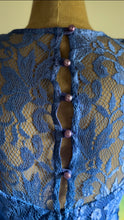 Load image into Gallery viewer, 1980’s Vintage Royal Blue Lace Dress by A La Carte
