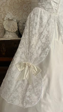 Load image into Gallery viewer, Stunning 1980’s Vintage White Satin and Tiered Lace Dream Dress
