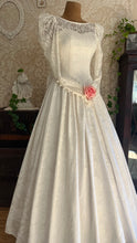 Load image into Gallery viewer, Fairytale 1980’s Vintage White Floral Cotton Bridal Gown by Laura Ashley
