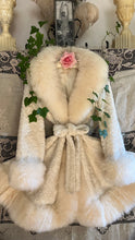 Load image into Gallery viewer, The Perfect 1960’s Vintage Creamy White Faux Fur and Shearling Coat
