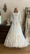 Load image into Gallery viewer, Beautiful 1970’s vintage White Voile Marigold Print Gunne Sax dress

