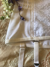Load image into Gallery viewer, 1980's Vintage Rago Ivory Lace and Power Mesh Girdle with Garters
