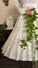 Load image into Gallery viewer, How Sweet! 1970&#39;s Vintage White Pintuck Cotton Mexican bridal dress
