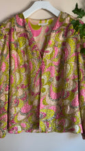 Load image into Gallery viewer, 1960’s Vintage Glass Beads Sequins and Silk Pucci Style Print Jacket from Hong Kong
