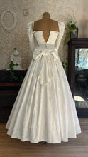 Load image into Gallery viewer, Fairytale 1980’s Vintage White Floral Cotton Bridal Gown by Laura Ashley
