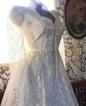 Load image into Gallery viewer, 1970’s Vintage White Lace Gunne Sax Bridal Dress
