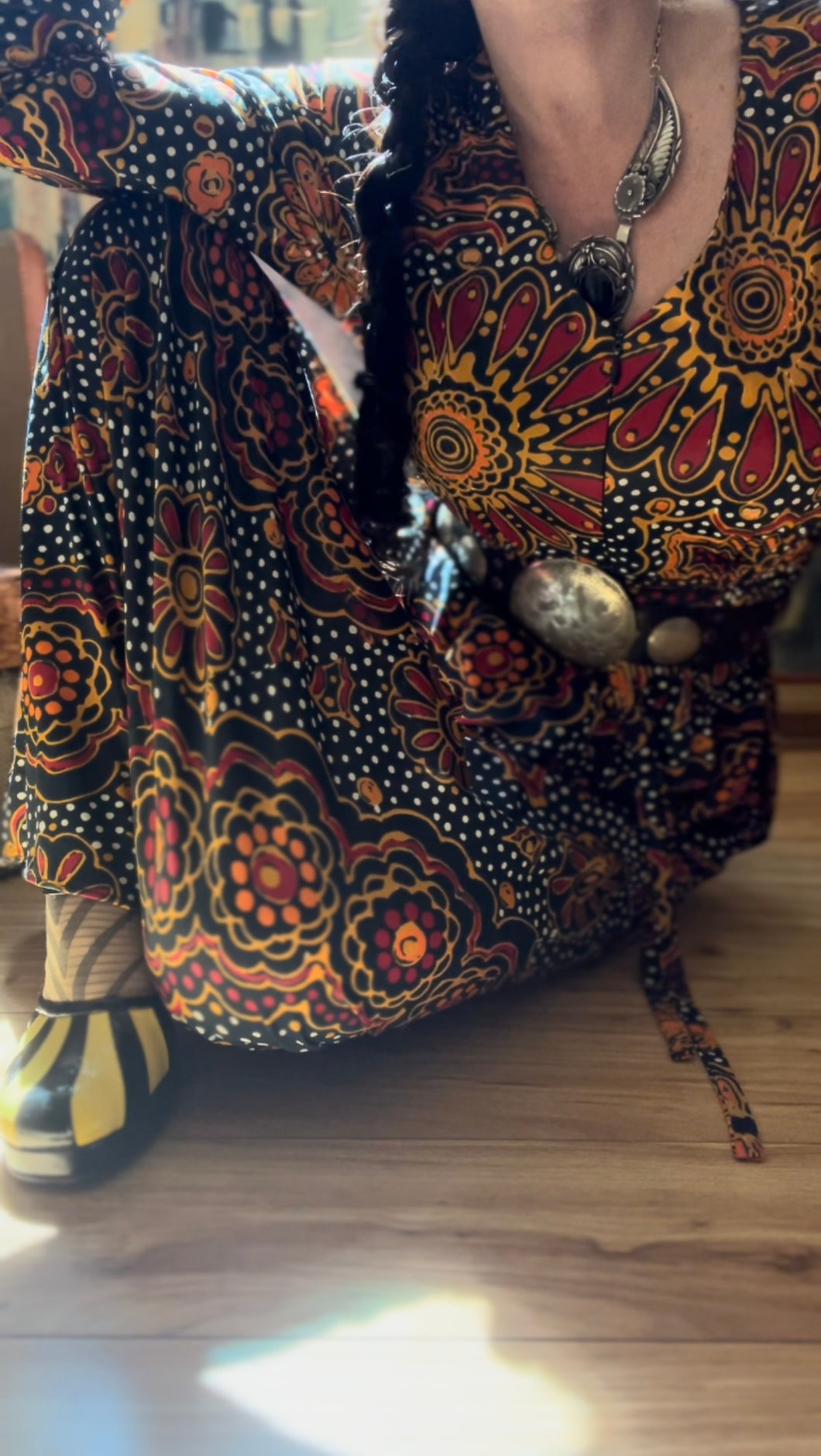 Amazing 1970’s Vintage Psychedelic Print Dressing Gown by Vanity Fair