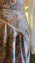 Load image into Gallery viewer, 1970’s Vintage Floral Calico and Ribbon  Midi Skirt
