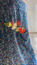 Load image into Gallery viewer, Handmade Vintage Blue Floral Calico Pinafore Apron
