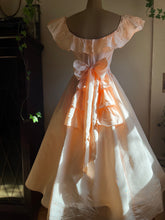 Load image into Gallery viewer, 1980’s Vintage Peach Taffeta Gunne Sax Midi Dress
