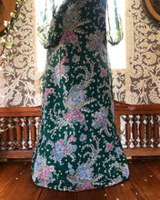 Load image into Gallery viewer, 1970’s Vintage Scrolling Garden Floral Maxi Dress
