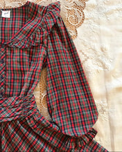 Load image into Gallery viewer, 1970’s vintage plaid blouse and skirt set by Candi of California
