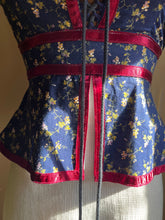 Load image into Gallery viewer, Amazing 1970’s Vintage Gunne Sax Grape Calico Peplum Sundress
